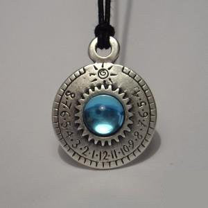 Crystal Sundial Necklace - Ra Series - "Aten"