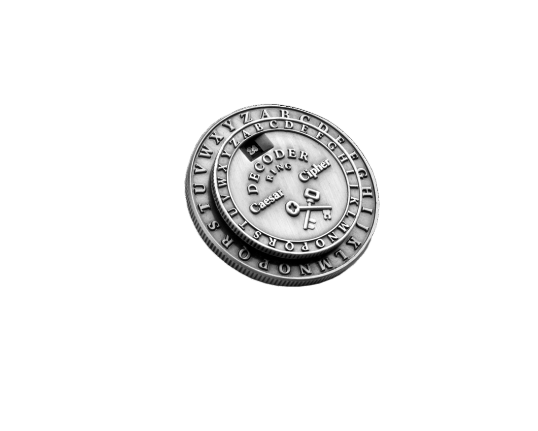Classic Caesar Cipher Medallion Decoder Ring